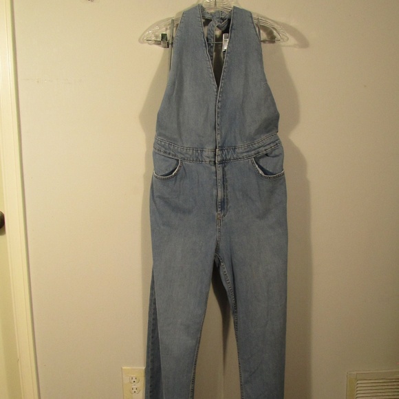 Zara Light Blue Denim Jumpsuit - Picture 4 of 10